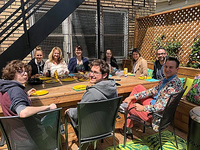 Dîner avec l'équipe